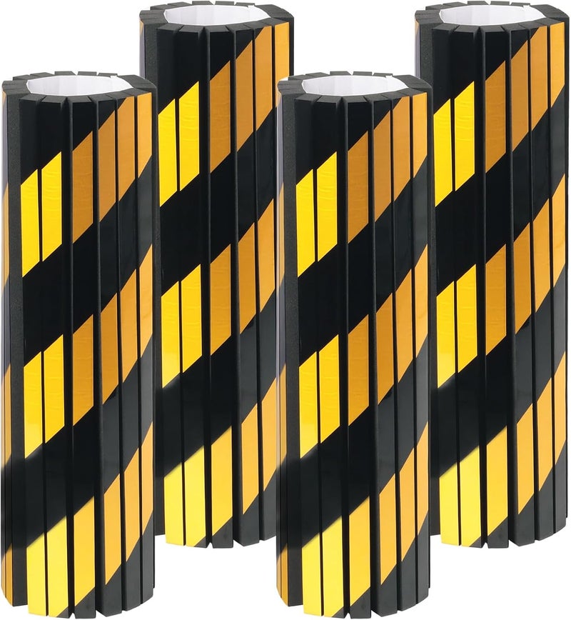 Japard 4 Pack Garage Wall Protector for Car Doors, Column Pole Corner Guard for Parking Garages, Edge Foam, Protect Your Car Bumpers, Black Yellow - Image 1
